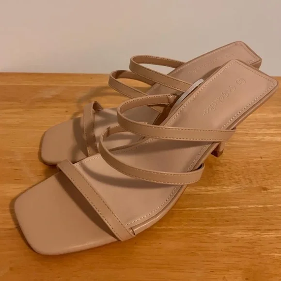 Square Open Toe Heels - Picture 2 of 4